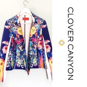 Clover Canyon floral printed neoprene jacket